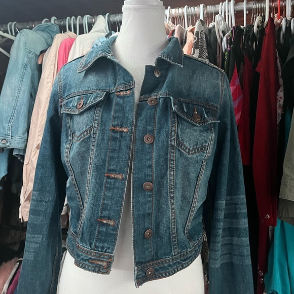 dark blue denim jacket - Picture 3 of 4